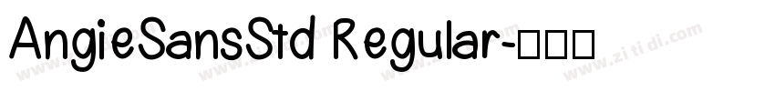 AngieSansStd Regular字体转换